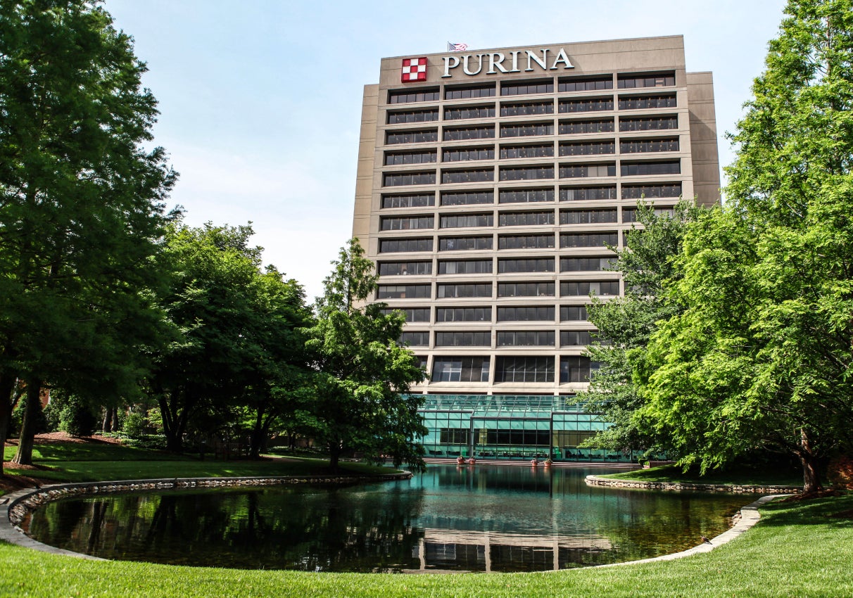 Purina HQ Building with lake in front